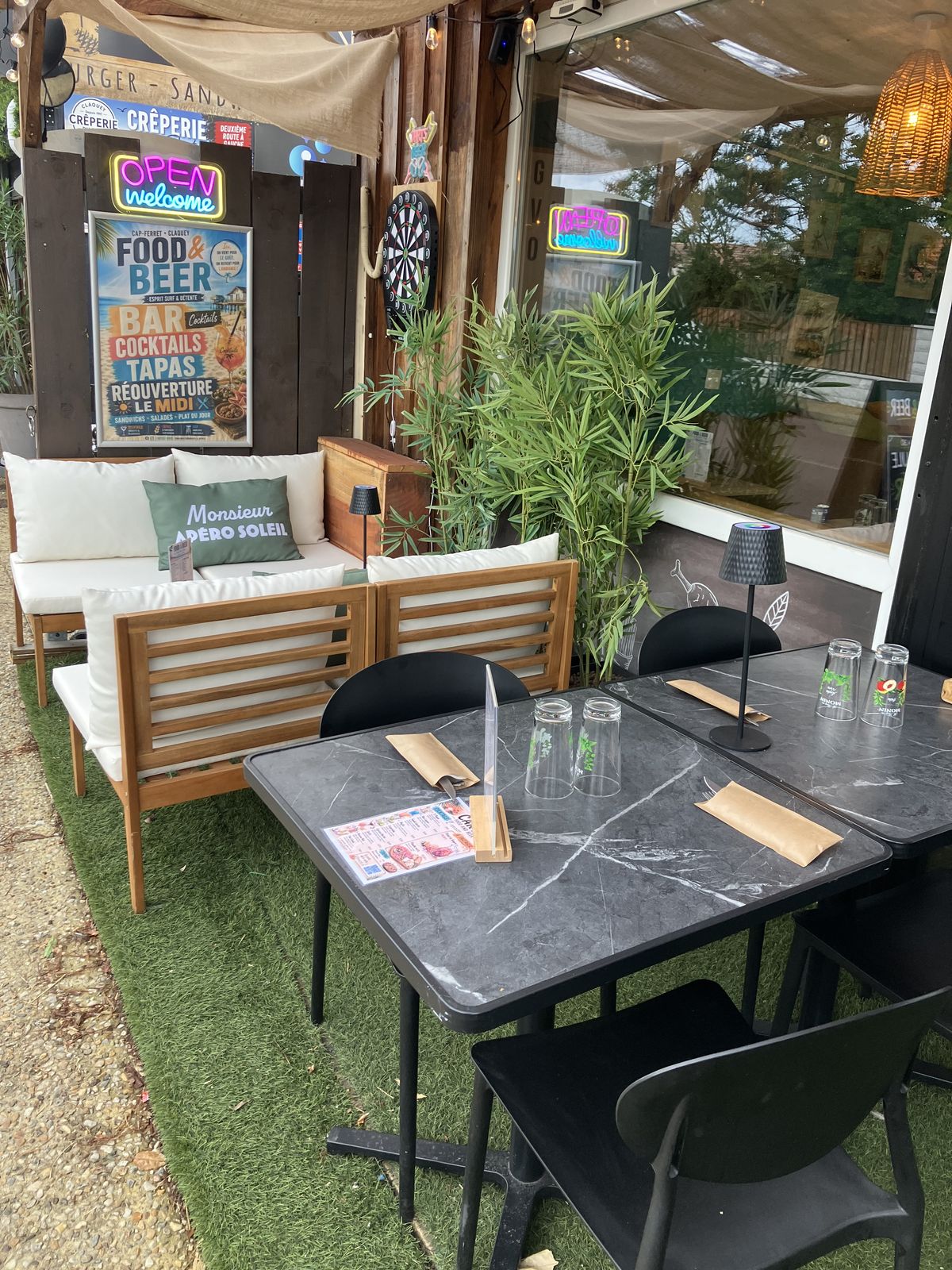 Le coin apéro en terrasse